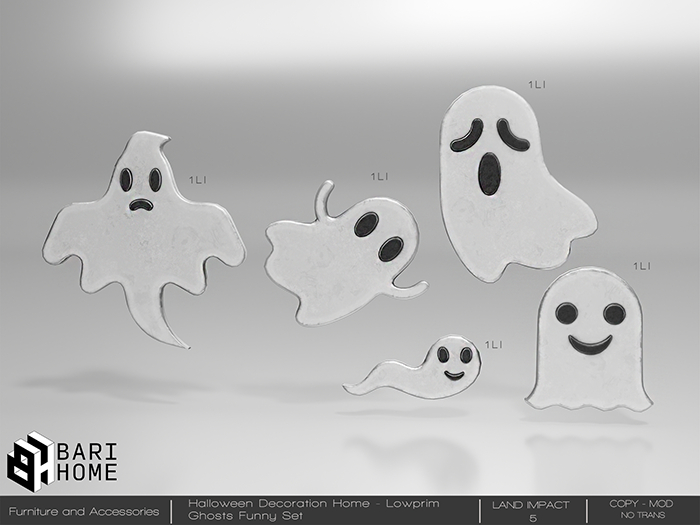 Second Life Marketplace - [BARI HOME] Halloween Ghosts Funny